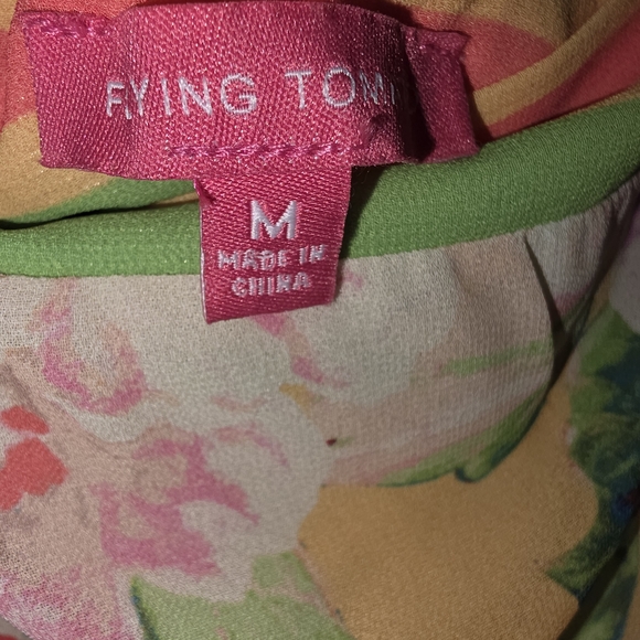 Flying Tomato Floral Tiered Maxi Dress Tie Strap Cottagecore M - Picture 9 of 11